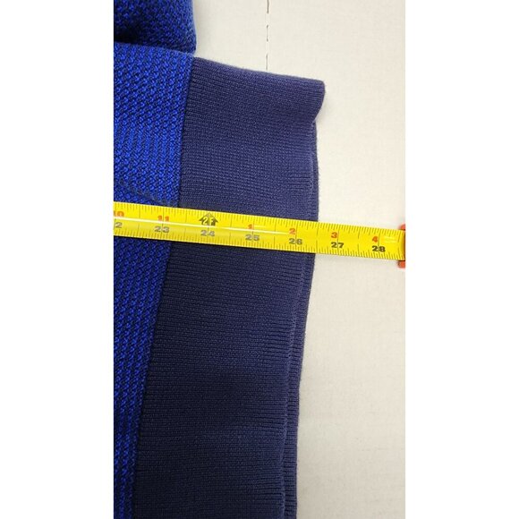 Tommy Hilfiger Mens Blue Textured Knit Crewneck Sweater L Cotton & Ribbed Cuffs - Picture 11 of 11